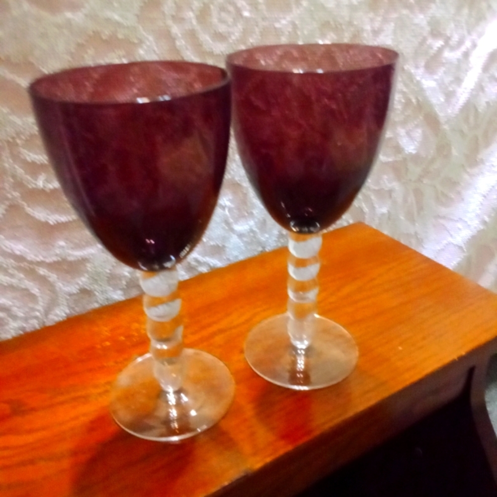 Pair of hand blown glasses